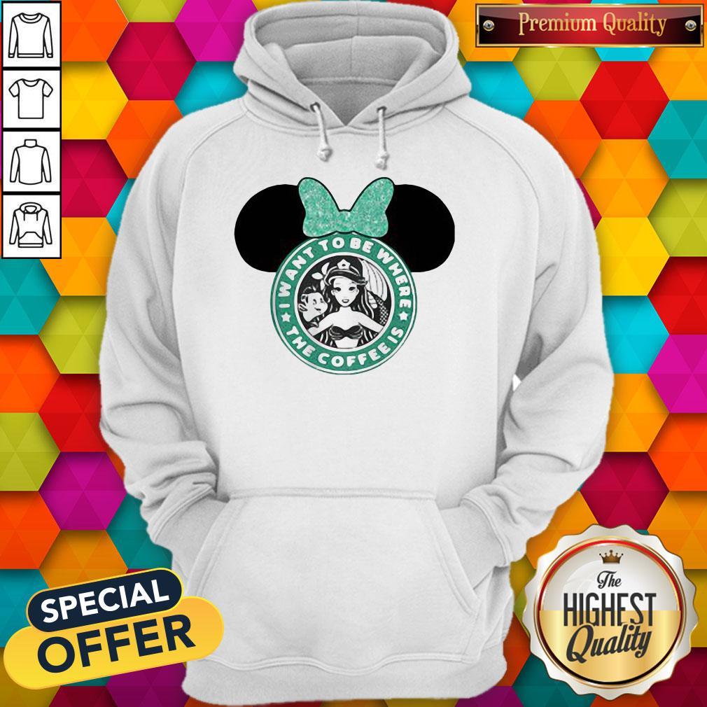 I Want To Be Where The Coffee Is Mickey Mouse Starbucks Shirt - Image 2
