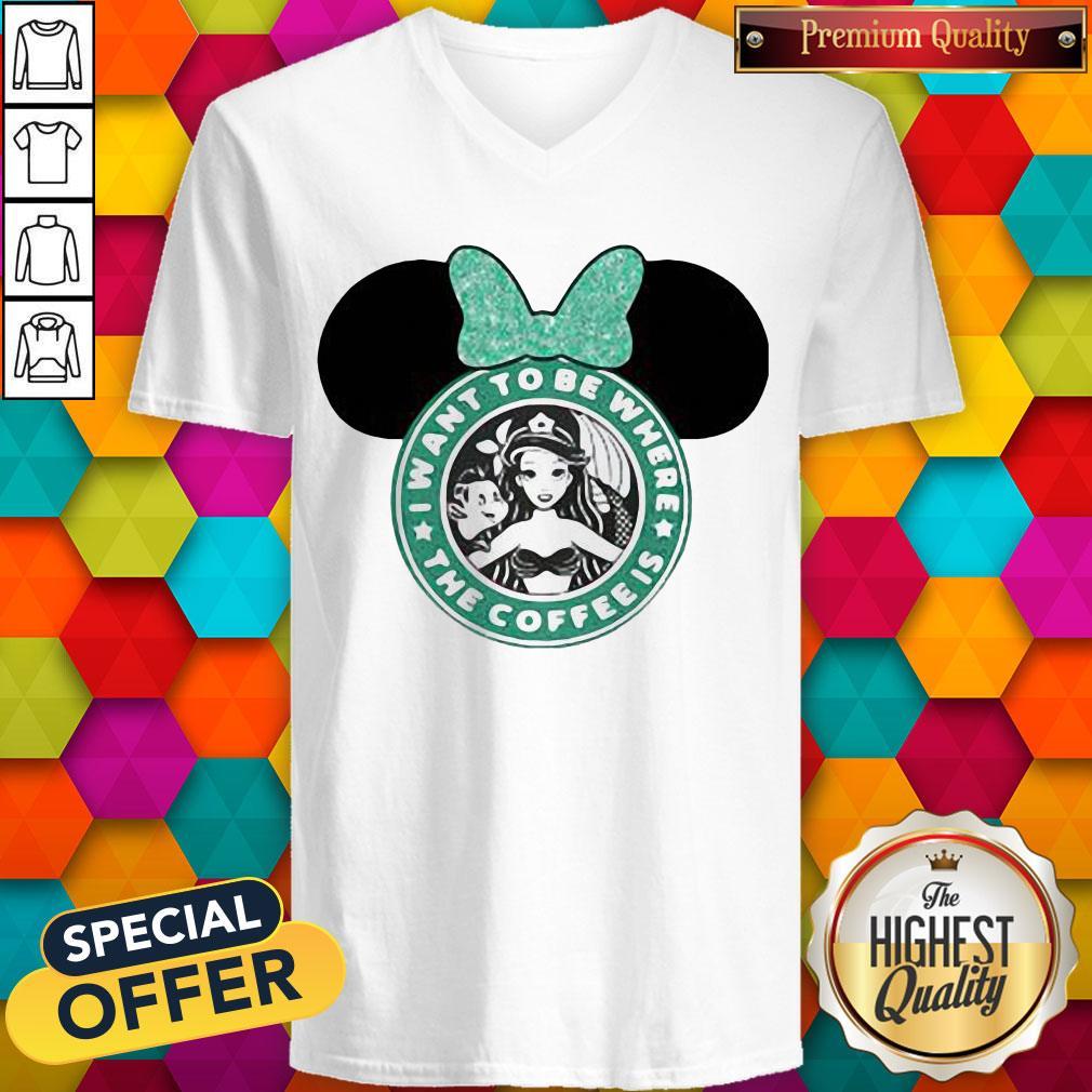 I Want To Be Where The Coffee Is Mickey Mouse Starbucks Shirt - Image 3