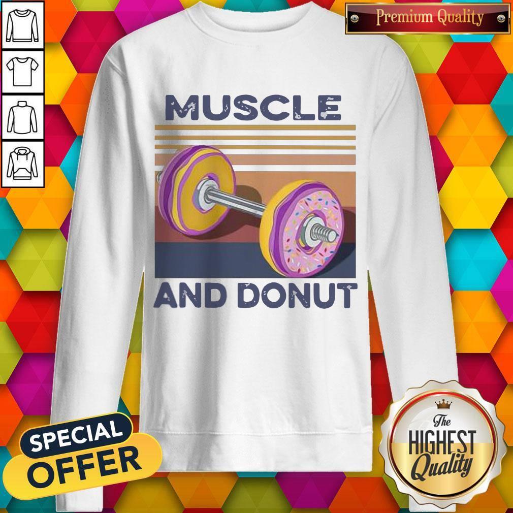 Official Muscle And Donut Vintage Shirt - Image 5