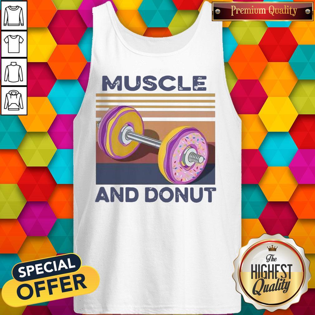 Official Muscle And Donut Vintage Shirt - Image 4
