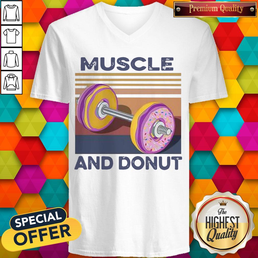 Official Muscle And Donut Vintage Shirt - Image 3