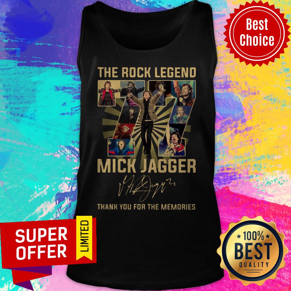 The Rock Legend 77 Mick Jagger Thank You For The Memories Signatures Shirt - Image 5
