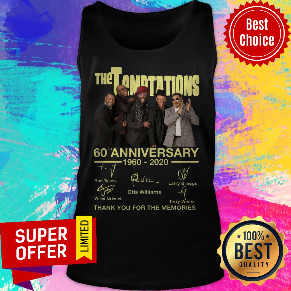 The Temptations 60th Anniversary 1960 2020 Thank You For The Memories Signatures Shirt - Image 5