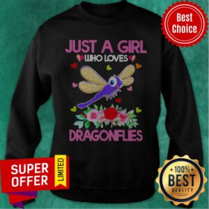 Alternative view of Top Just A Girl Who Loves Dragonflies Shirt
