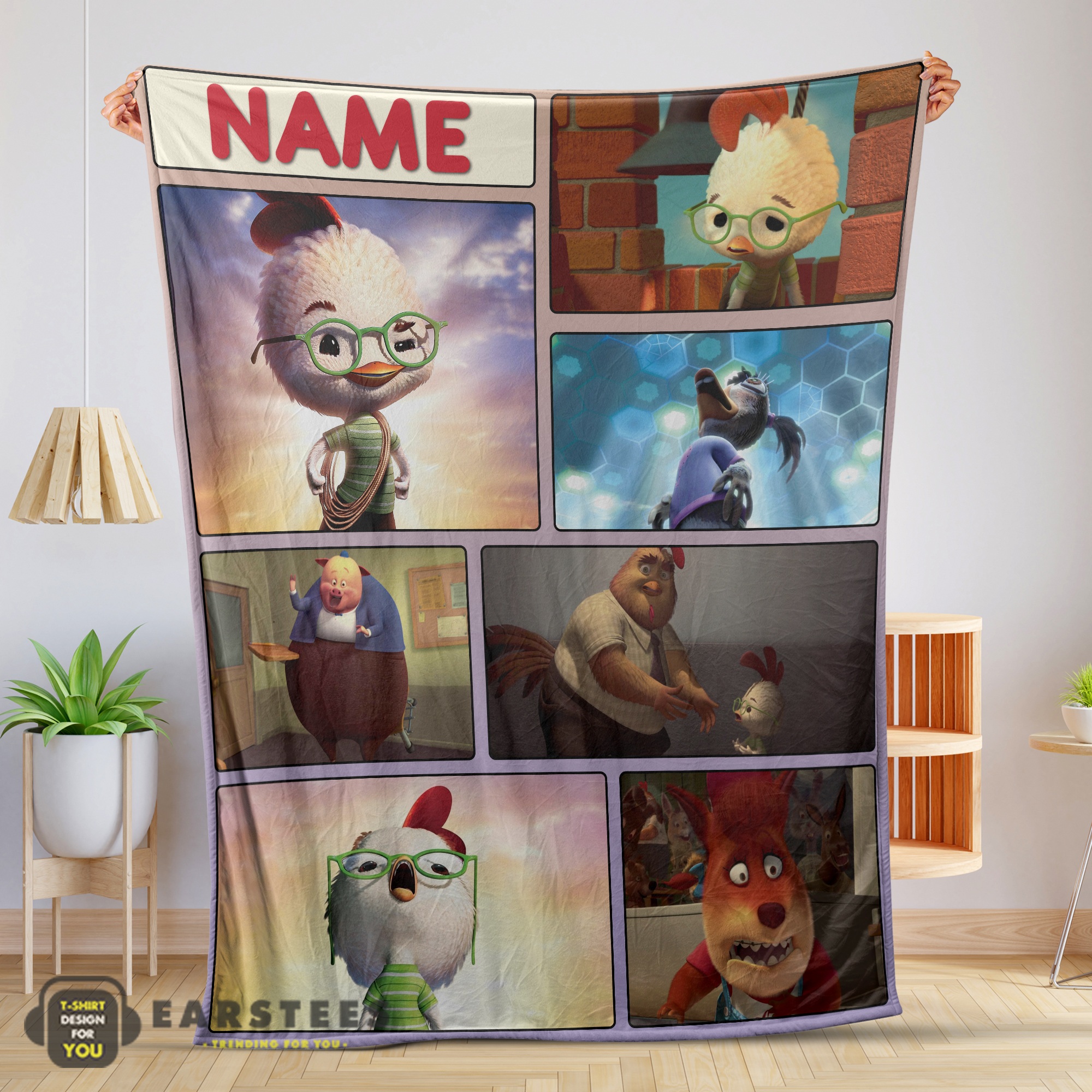 Good Disney Chicken Little Collage Poster Blanket Fleece Customized Blanket