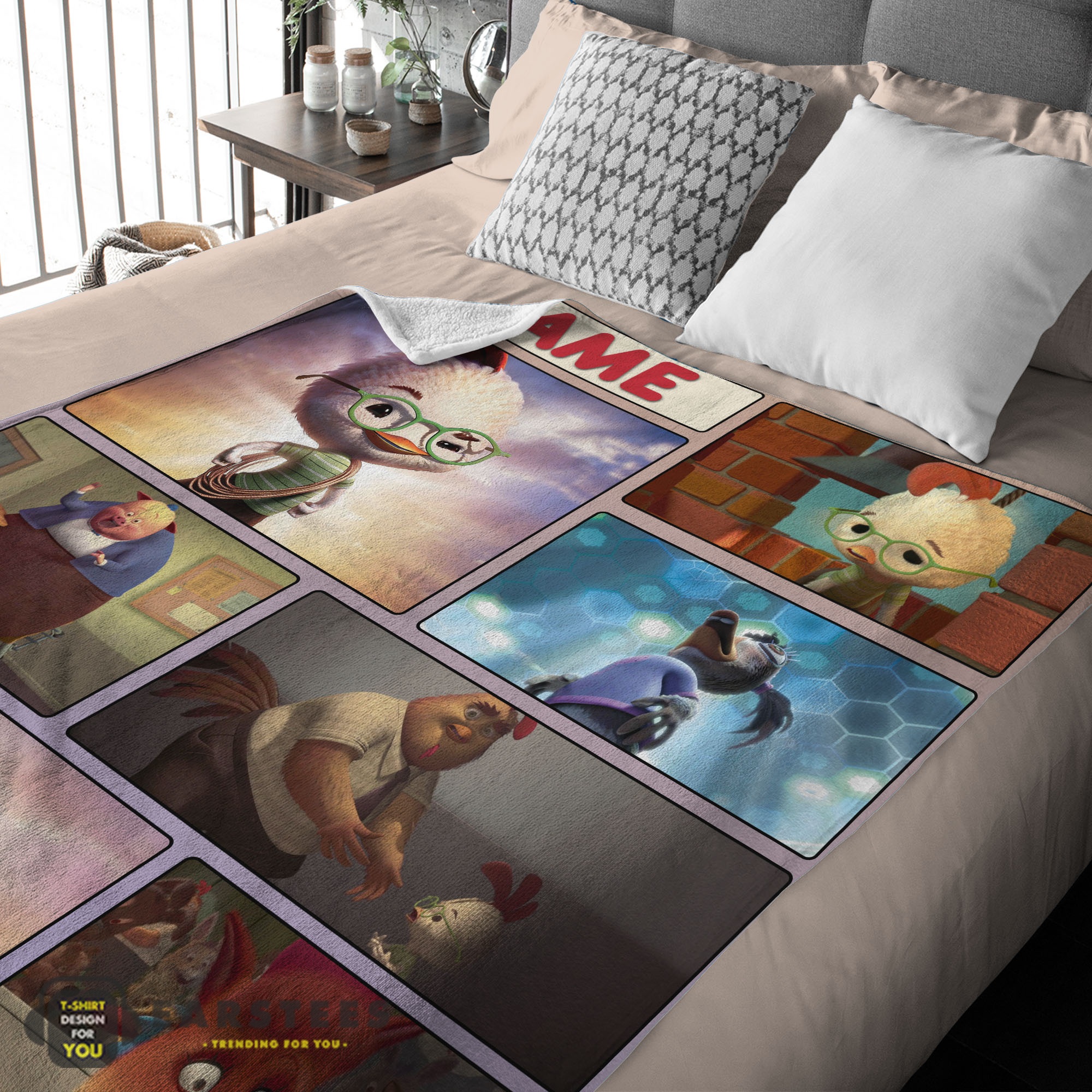 Good Disney Chicken Little Collage Poster Blanket Fleece Customized Blanket - Image 2