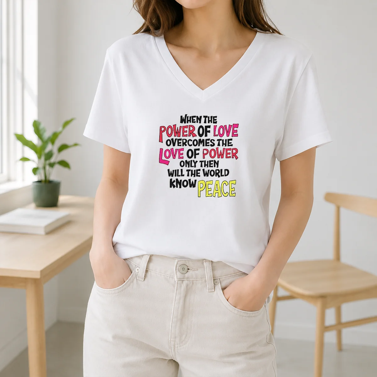 Funny When The Power Of Love Overcomes The Love Of Power Shirt - Image 2