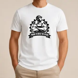Top Hot Labour Day Proud Worker Silhouette Shirt