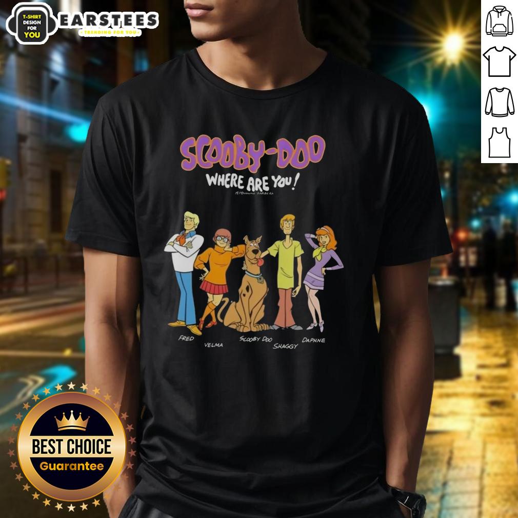 Awesome Scooby-Doo Where Are You 1970 Shaggy Fred Daphne Velma Cartoon T-Shirt