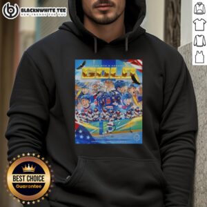 Alternative view of Official Olympics USA Men's Hockey Gold T-Shirt