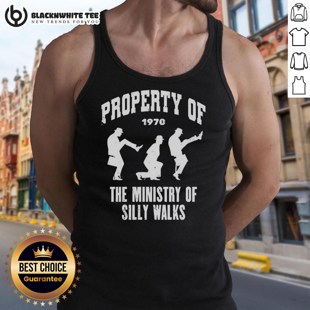 Official Property Of The Ministry Of Silly Walks Silhouette 1970 T-Shirt - Image 4