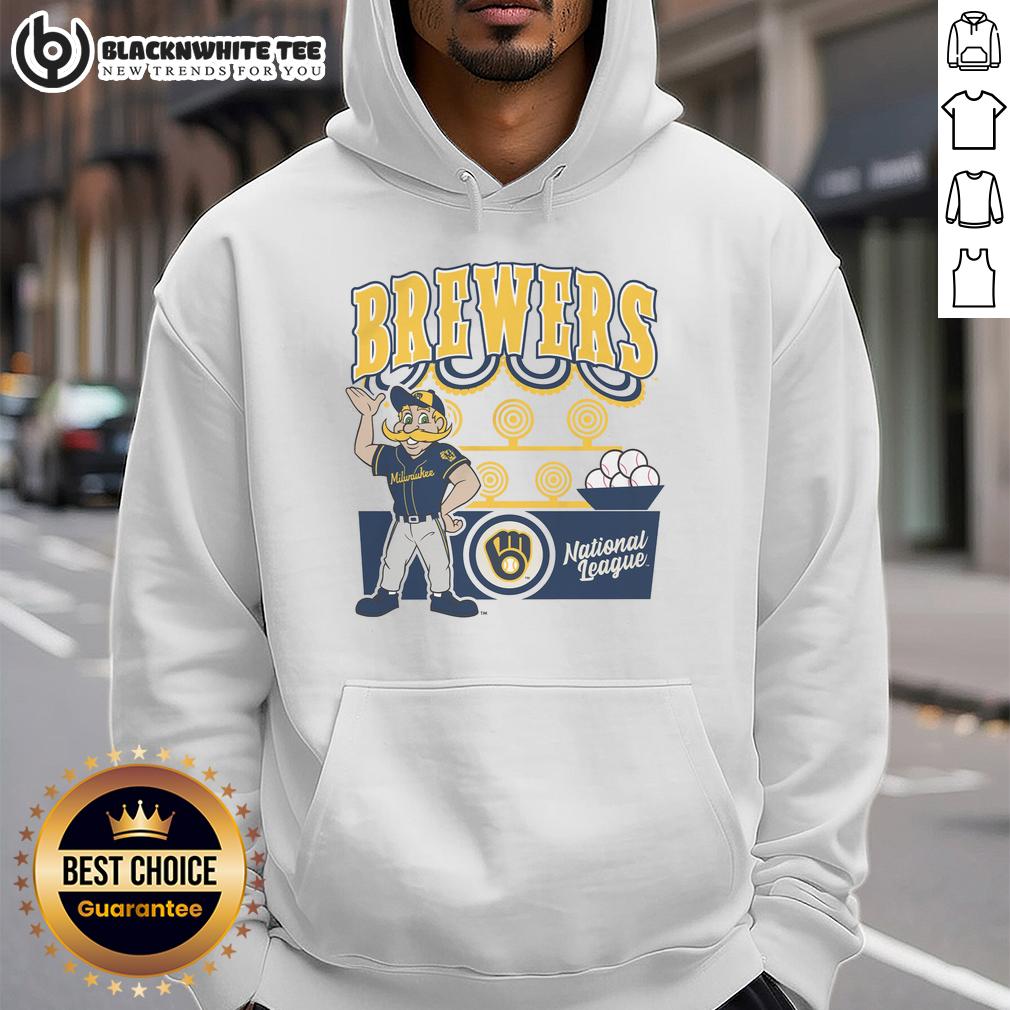 Top Mitchell & Ness Cream Milwaukee Brewers Step Back Up T-Shirt - Image 2