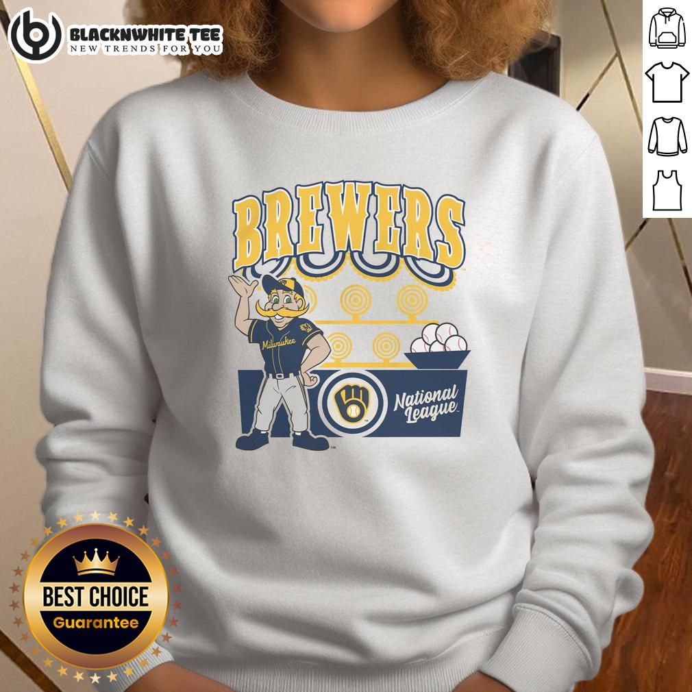 Top Mitchell & Ness Cream Milwaukee Brewers Step Back Up T-Shirt - Image 5