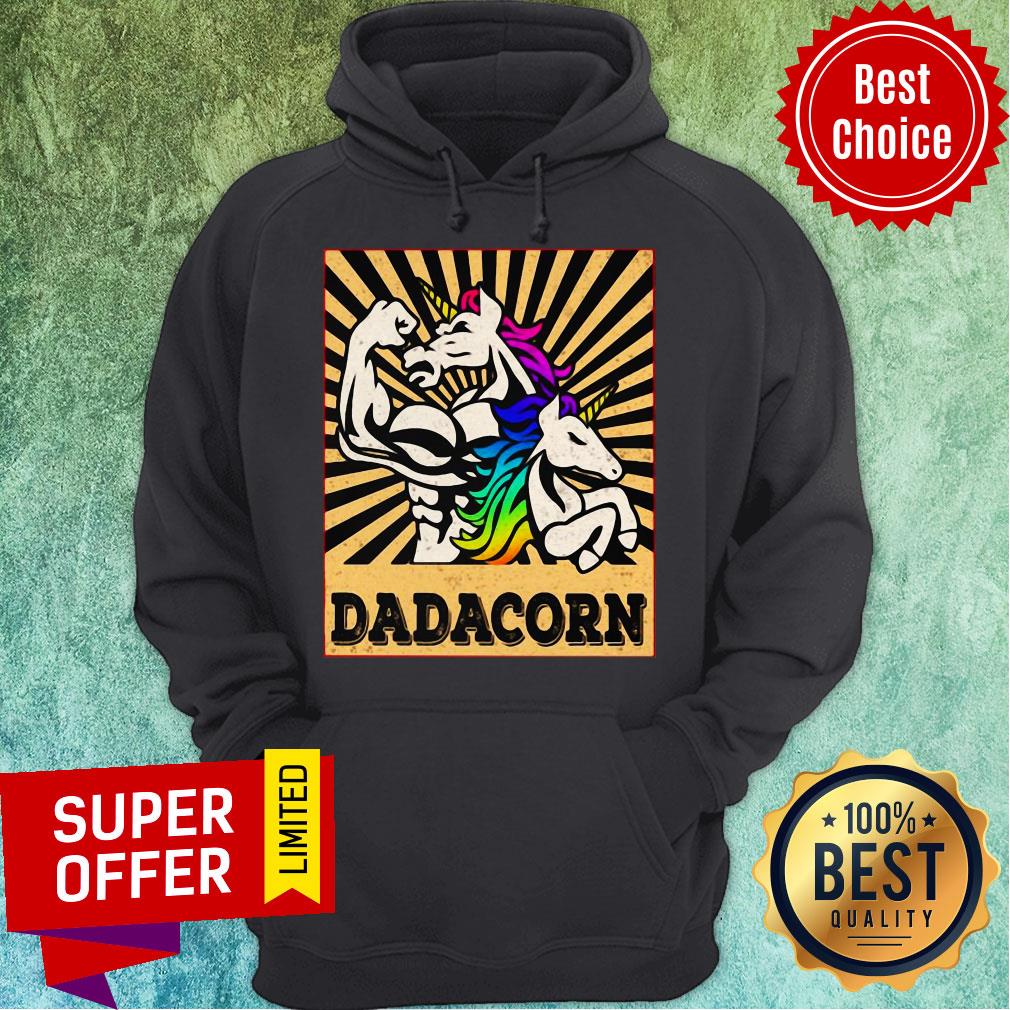 Dadacorn Dadicorn Daddycorn Unicorn Dad Baby Fathers Day Shirt - Image 3