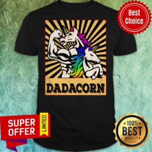 Dadacorn Dadicorn Daddycorn Unicorn Dad Baby Fathers Day Shirt