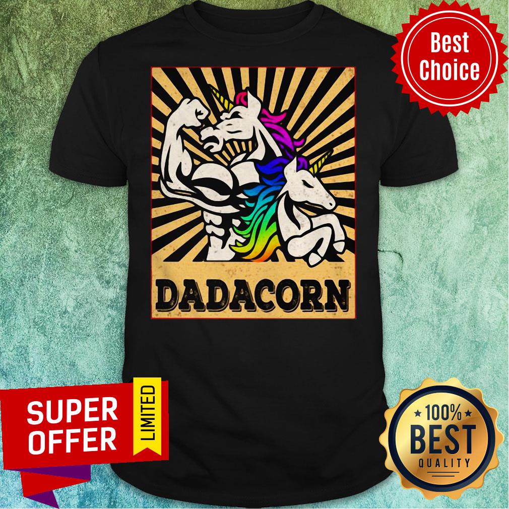 Dadacorn Dadicorn Daddycorn Unicorn Dad Baby Fathers Day Shirt