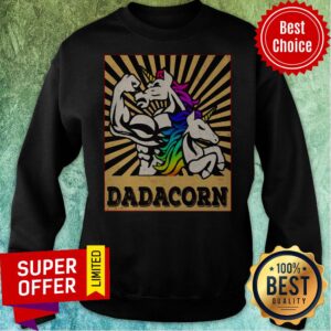 Alternative view of Dadacorn Dadicorn Daddycorn Unicorn Dad Baby Fathers Day Shirt