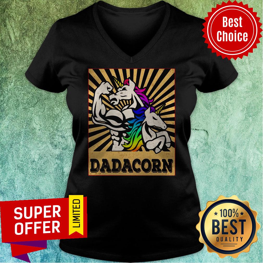 Dadacorn Dadicorn Daddycorn Unicorn Dad Baby Fathers Day Shirt - Image 4