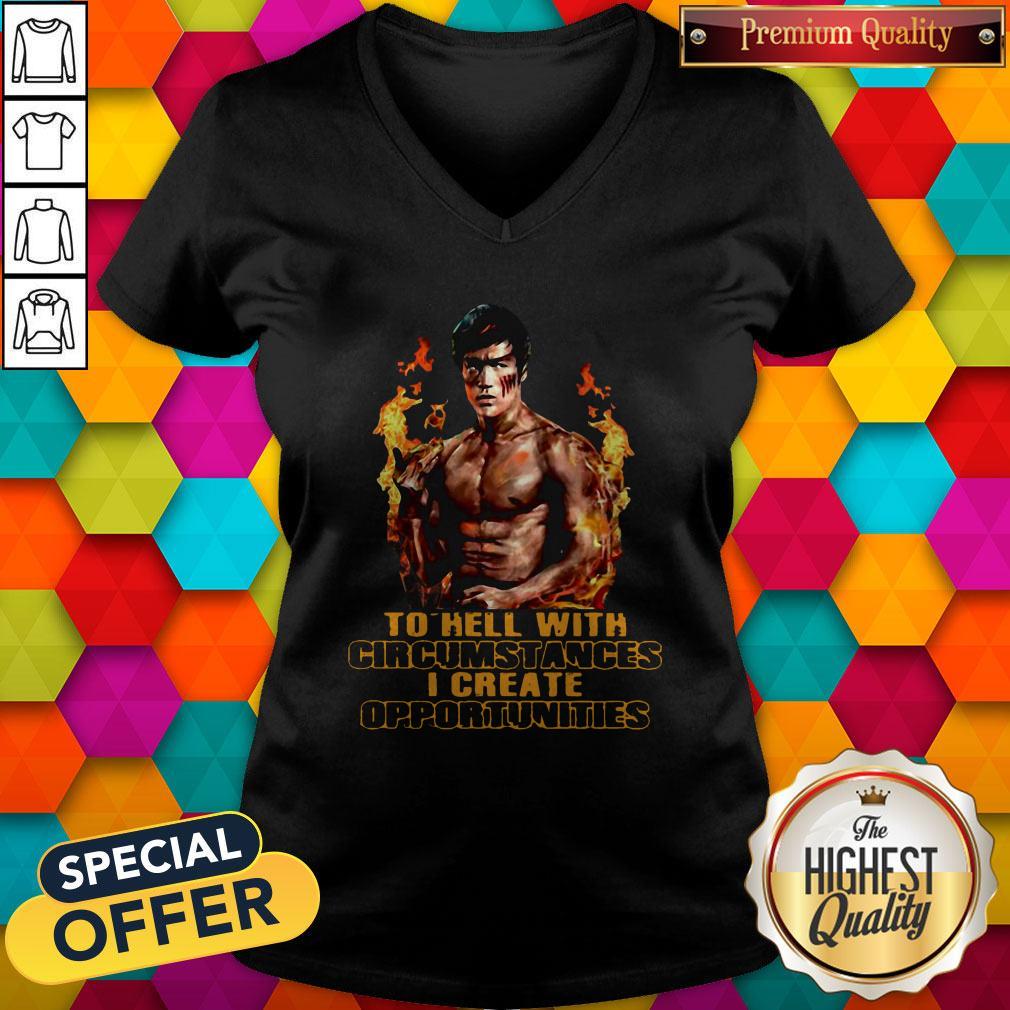 Top Bruce Lee To Hell With Circumstances Shirt - Image 3