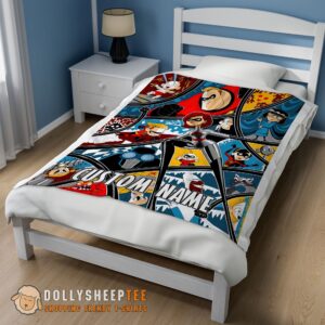 Alternative view of Perfect Disney Cartoon The Incredibles Tapestry Blanket Fleece Customized Blanket