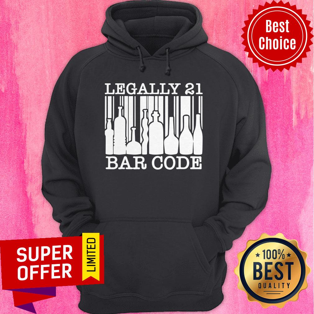 Funny 21st Birthday Boys Girls Cool Legally 21 Barcode Shirt - Image 2