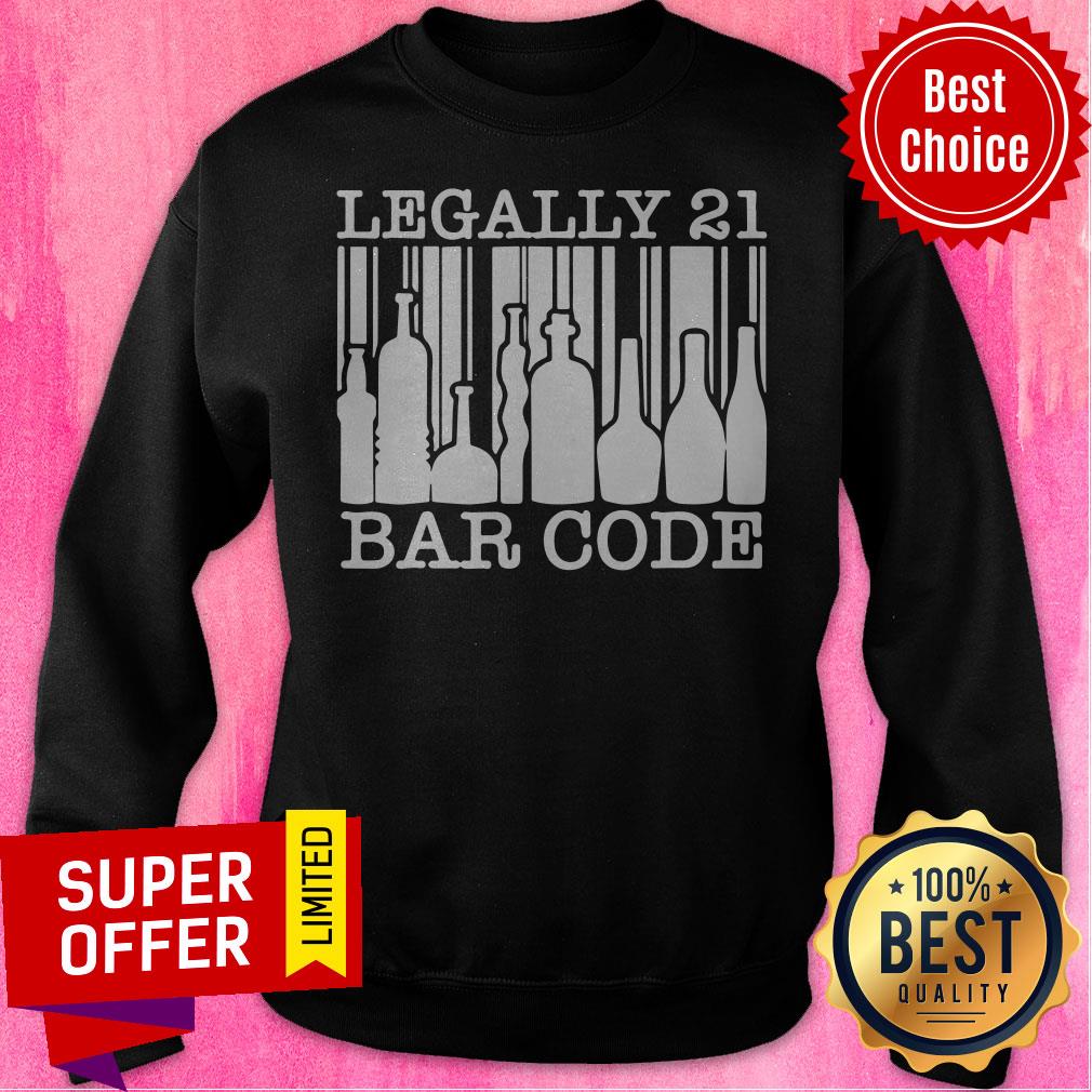 Funny 21st Birthday Boys Girls Cool Legally 21 Barcode Shirt - Image 5