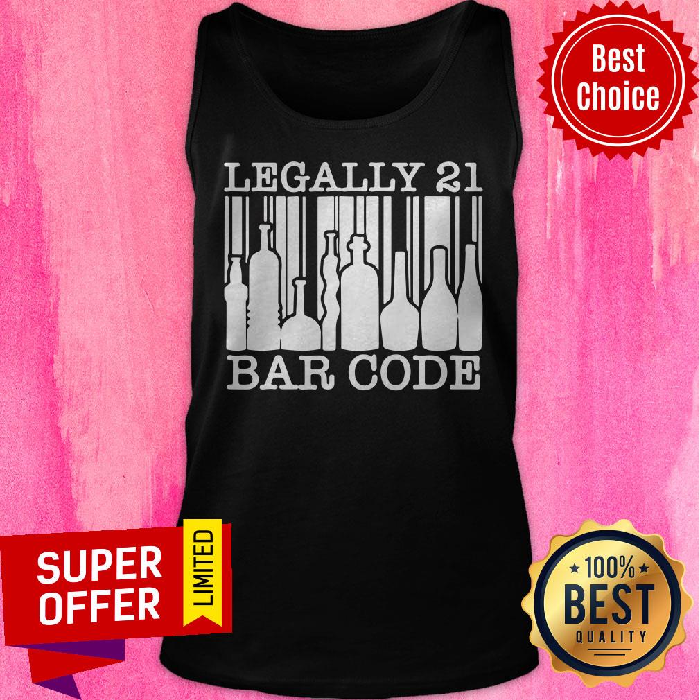 Funny 21st Birthday Boys Girls Cool Legally 21 Barcode Shirt - Image 4