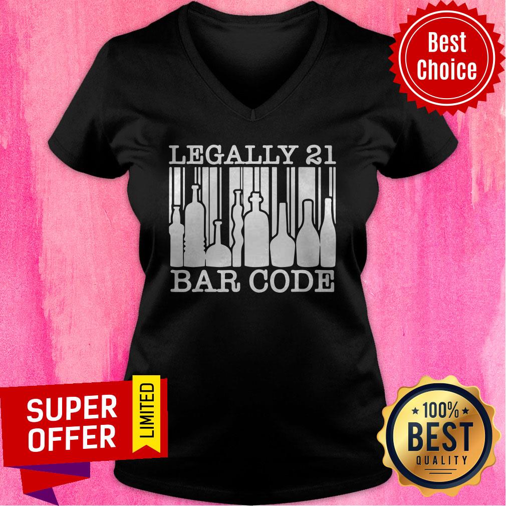 Funny 21st Birthday Boys Girls Cool Legally 21 Barcode Shirt - Image 3
