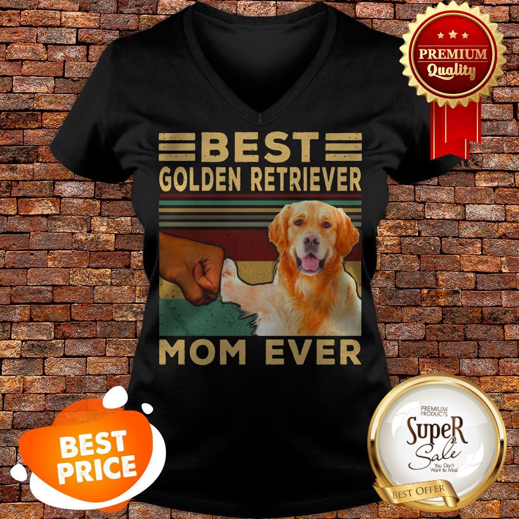 Nice Best Golden Retriever Mom Ever Vintage Shirt - Image 2