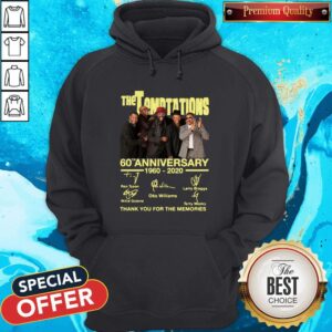 Alternative view of The Temptations 60th Anniversary 1960-2020 Thank You For The Memories Signatures Shirt