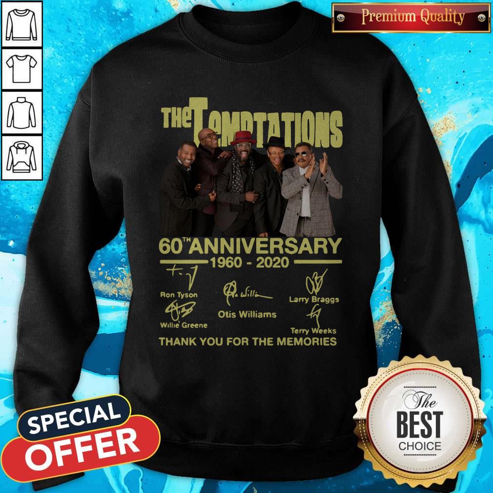 The Temptations 60th Anniversary 1960-2020 Thank You For The Memories Signatures Shirt