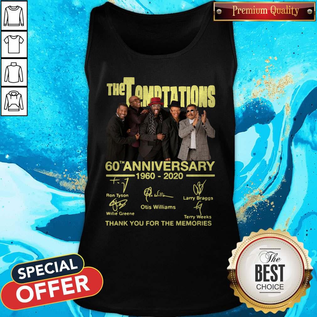 The Temptations 60th Anniversary 1960-2020 Thank You For The Memories Signatures Shirt - Image 4