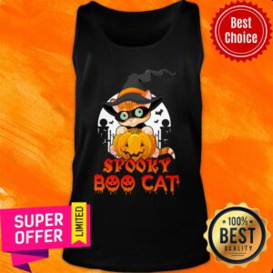 Alternative view of Witch Cat Hug Pumpkin Spooky Boo Cat Halloween Shirt