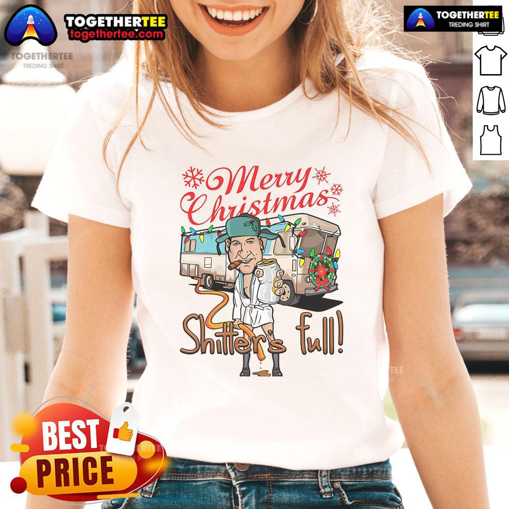Funny Merry Christmas Shitters Full Weird Meme Cousin Eddie T-Shirt - Image 3
