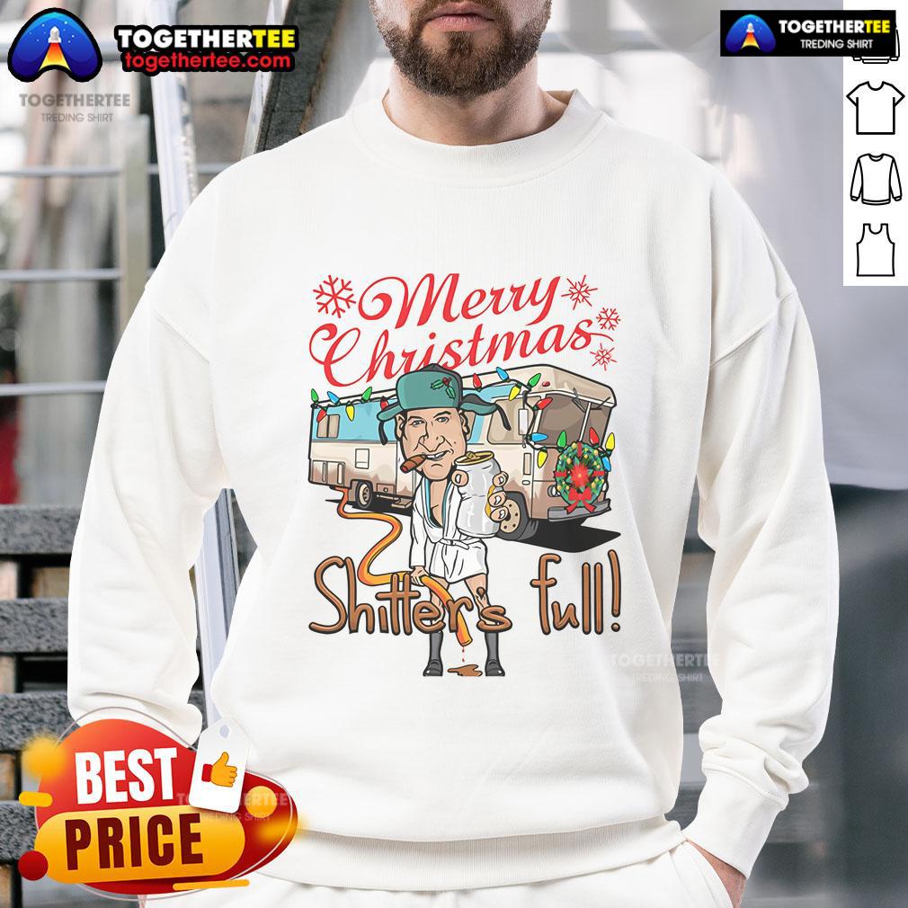 Funny Merry Christmas Shitters Full Weird Meme Cousin Eddie T-Shirt - Image 5