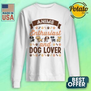 Alternative view of Anime Enthusiast And Dog Love Shirt