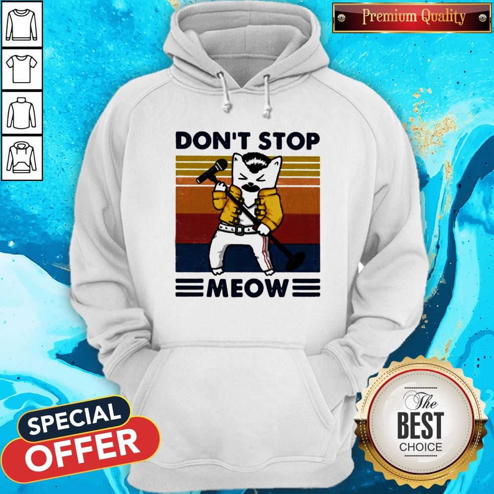 Freddie Mercury Don't Stop Meow Vintage Retro Shirt - Image 3