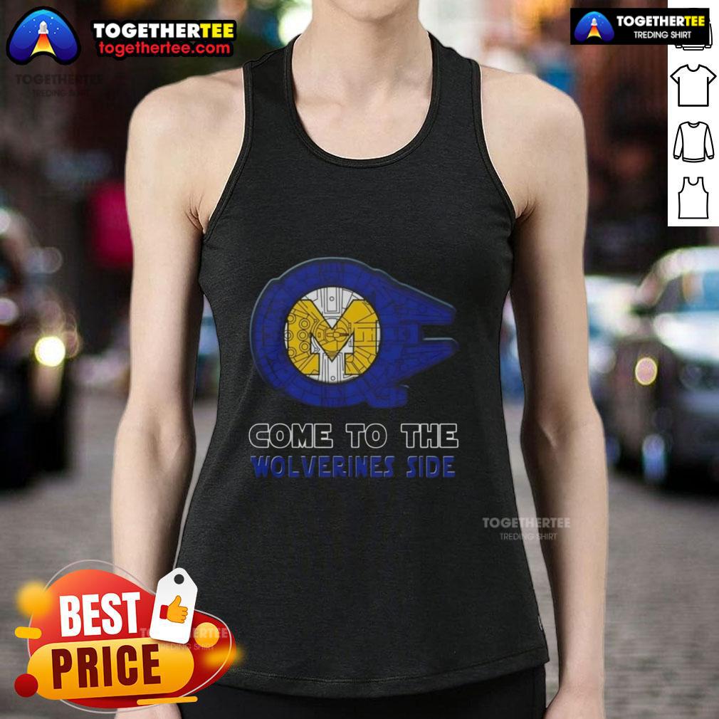 Happy Star Wars Come To The Michigan Wolverines Side T-Shirt - Image 4