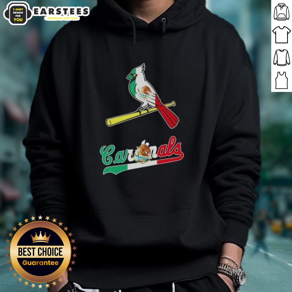 Awesome St.Louis Cardinals Baseball X Mexican Flag T-Shirt - Image 2