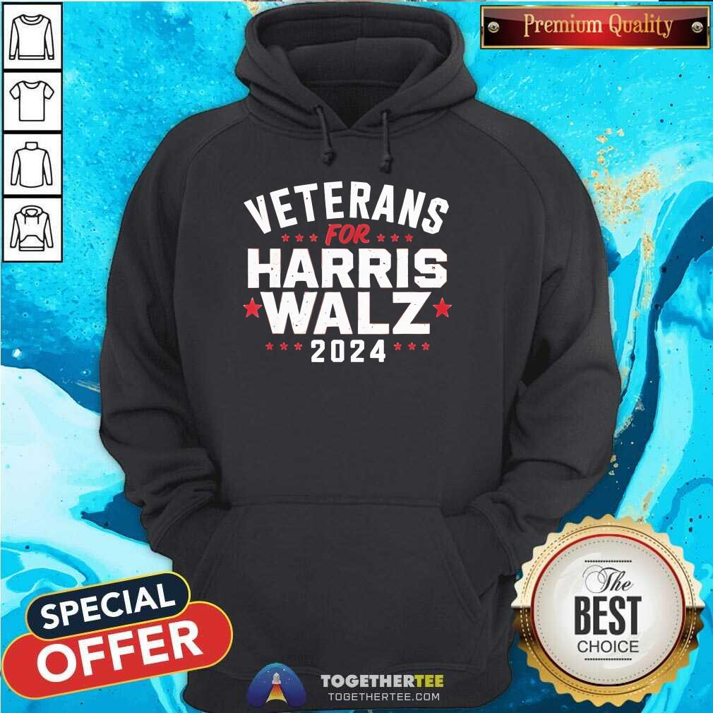 Official Veterans For Harris Walz 2024 T-Shirt - Image 4
