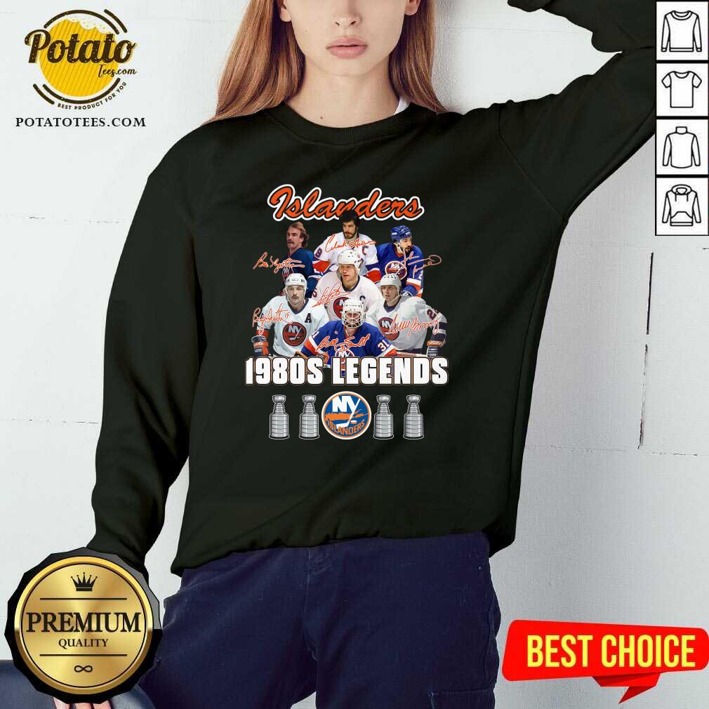 Nice New York Islanders 1980s Legends Signatures Shirt - Image 4