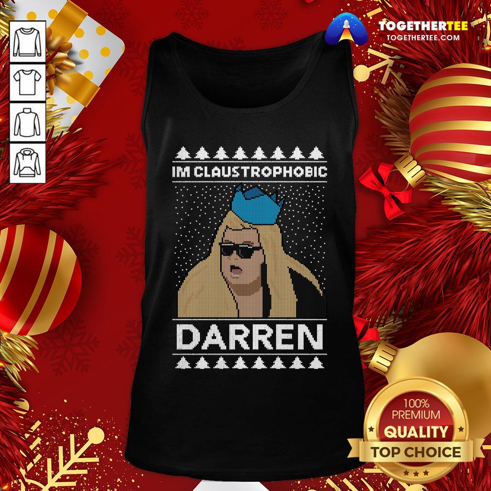 Original Merry Christmas I’m Claustrophobic Darren Shirt - Image 3