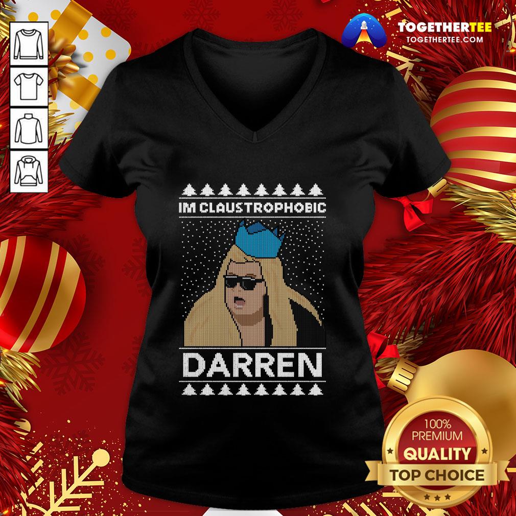 Original Merry Christmas I’m Claustrophobic Darren Shirt - Image 2