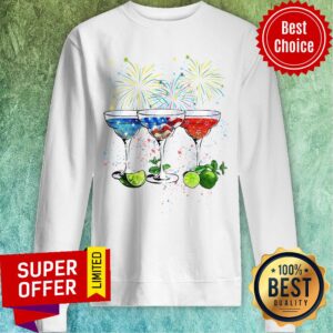 Alternative view of Wine Cocktail Margarita American Flag Shirt