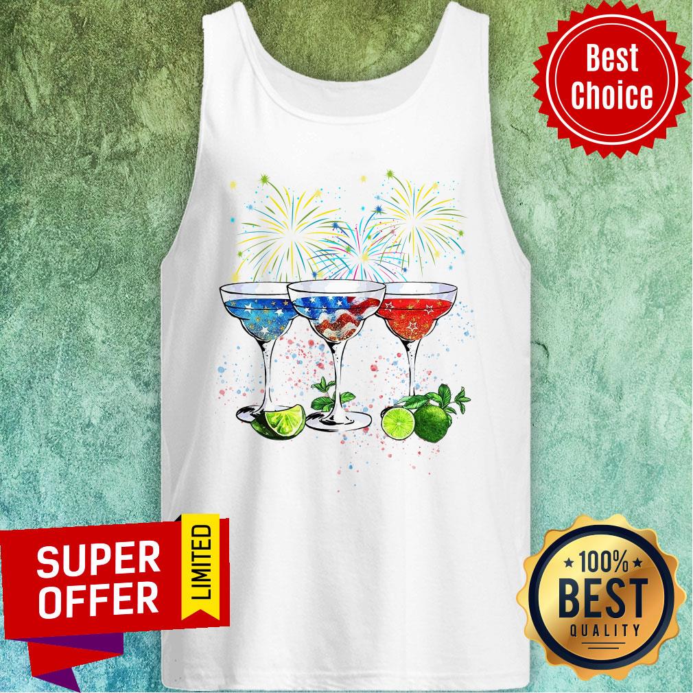 Wine Cocktail Margarita American Flag Shirt - Image 5