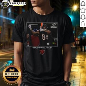 Original Chicago Bears Colston Loveland Nfl Flash Features Wild Card T-Shirt