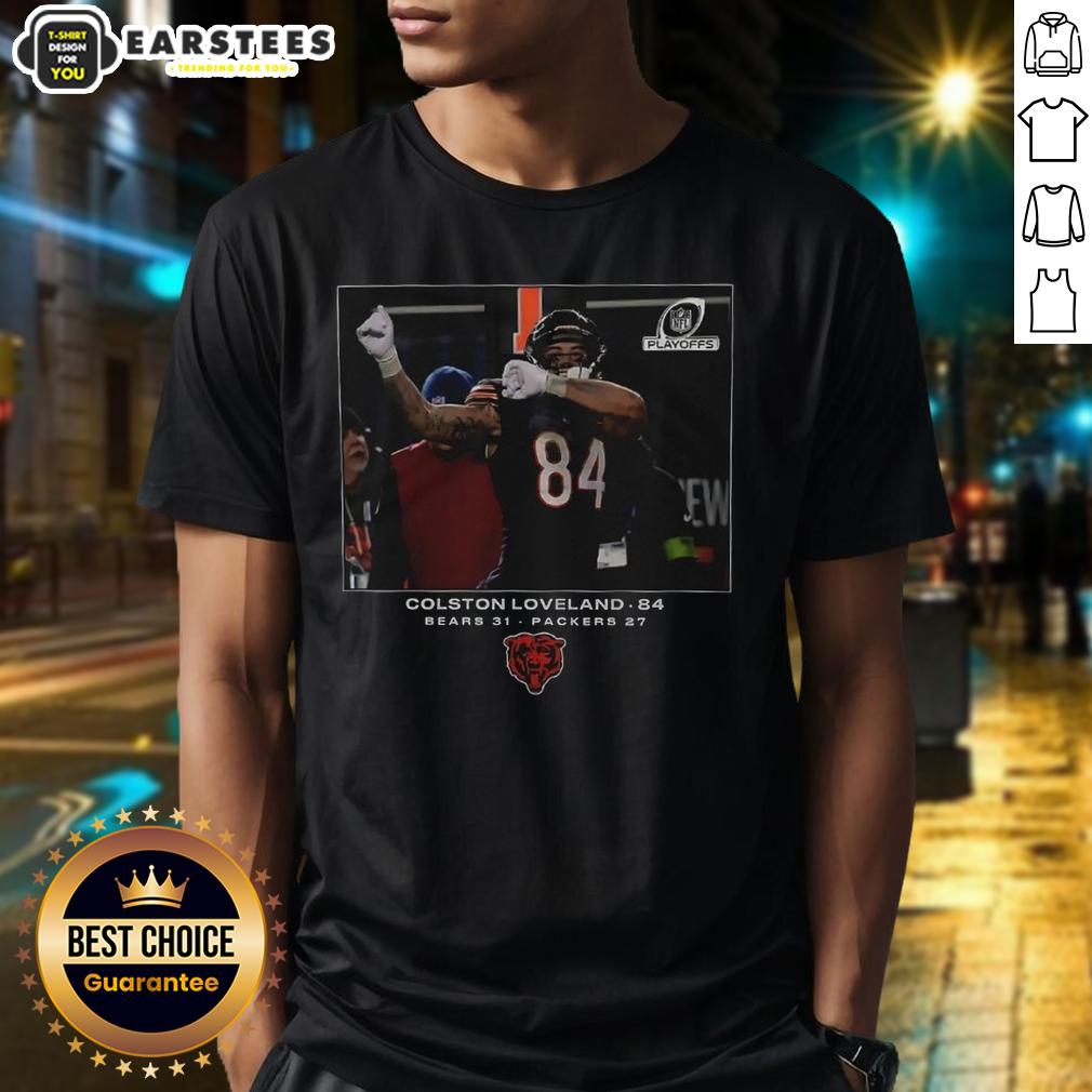 Original Chicago Bears Colston Loveland Nfl Flash Features Wild Card T-Shirt
