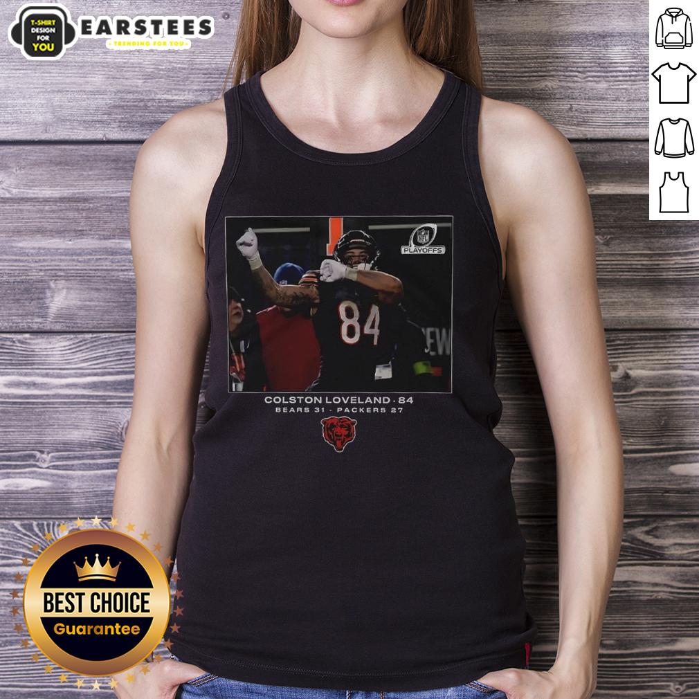 Original Chicago Bears Colston Loveland Nfl Flash Features Wild Card T-Shirt - Image 4