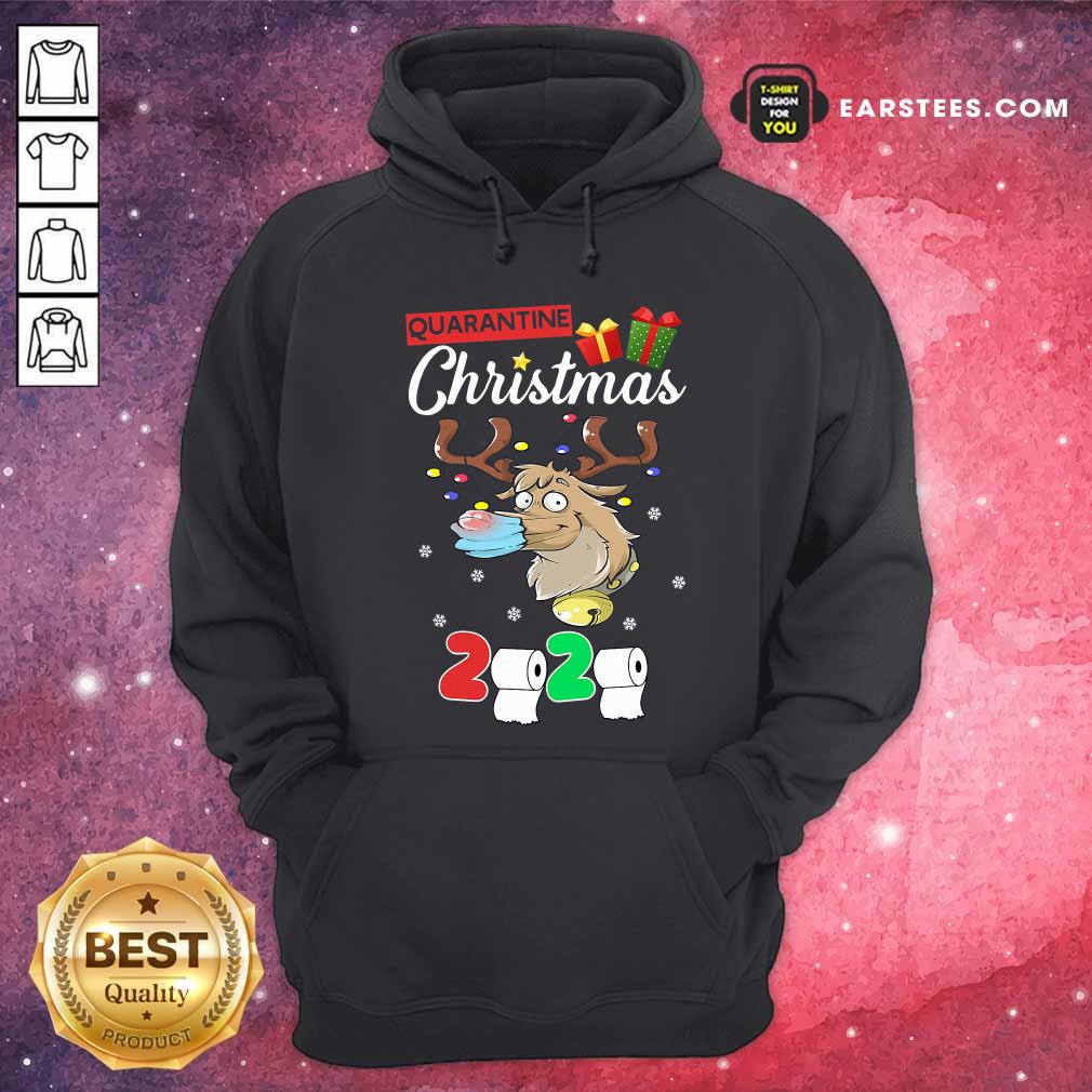 Good Reindeer Santa Claus Mask 2020 Toilet Paper Quarantine Christmas Shirt - Image 2