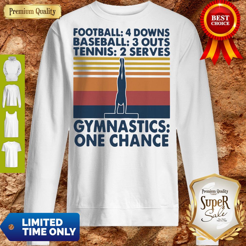Football Baseball Tennis Gymnastics One Change Vintage Shirt - Image 4
